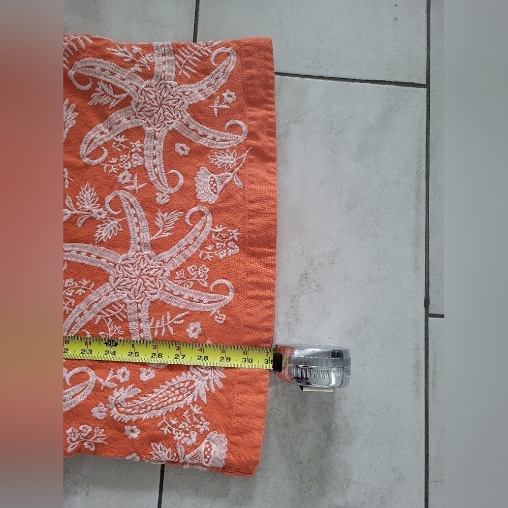 Maeve/Anthropologie Orange Starfish Print Swim Cover-Up/ Used - Picture 9 of 10